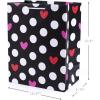 Hallmark 9″ Medium Valentine’s Day Gift Bag with Tissue Paper (Pink and Red Heart Grid)(Dots on Black  Happy Heart Day)