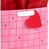 Hallmark 9″ Medium Valentine’s Day Gift Bag with Tissue Paper (Pink and Red Heart Grid)(Pink and Red Heart Grid)