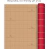 Hallmark All Occasion Reversible Wrapping Paper – Gold & Kraft Stripes, Triangles, Chevron, Polka Dots(Kraft Red  Blue  and Black)
