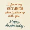 Hallmark Anniversary Card for Husband, Wife, Boyfriend, Girlfriend (Toast to You)(Cream)