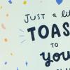 Hallmark Anniversary Card for Husband, Wife, Boyfriend, Girlfriend (Toast to You)(Light Green)