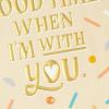 Hallmark Anniversary Card for Husband, Wife, Boyfriend, Girlfriend (Toast to You)(Yellow)