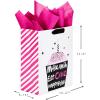 Hallmark Assorted Birthday Gift Bags (8 Bags: 3 Small 6″, 3 Medium 9″, 2 Large 13″) Smiling Sun, Balloons, Cute Flowers and Plants(Flamingo  Shoes  Cake)
