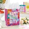 Hallmark Assorted Birthday Gift Bags (8 Bags: 3 Small 6″, 3 Medium 9″, 2 Large 13″) Smiling Sun, Balloons, Cute Flowers and Plants(Smiling Sun  Balloons  Flowers)