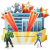 Hallmark Avengers Birthday Card with 3D Stickers and Glasses (Avengers Assemble!) (499RZB7022)(Assemble  City Scene with Paper Hulk  Black Widow  Captain America  Iron Man Figures)