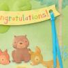 Hallmark Baby Shower Card for New Parents (Hooray) Welcome New Baby, Congratulations, Gender Reveal(Animals in the Woods)