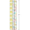 Hallmark Baby Shower Wrapping Paper Rolls – Pastel Gift Wrap Paper – Gender Neutral Clouds, ABCs, Bottles, Polka Dots, Blue, Gray Gingham (Set of 3 Rolls: 75 sq. ft. ttl.)(Clouds  Bottles  ABCs)