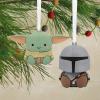 Hallmark Better Together Disney Mickey and Minnie Magnetic Christmas Ornaments, Set of 2(Mandalorian & Grogu)