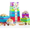 Hallmark Birthday Card with Broadway Basketeers Gourmet Snacks Gift Tower – Birthday Snack Box with Sweet and Savory Treats