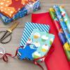 Hallmark Birthday Wrapping Paper Rolls – Balloons, Stars, Cupcakes, Blue Stripes, Solid Red Gift Wrap Paper (Set of 3 Reversible Rolls: 75 sq. ft. ttl.)(Kids Birthday Tri-Pack)