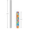 Hallmark Birthday Wrapping Paper and Scotch Clip and Twist Desktop Tape Dispenser – 1 Mini Gift Wrap Roll with 1 Roll of Scotch Magic Tape – Rainbow Block Letters(Wrapping Paper & Scotch Tape)