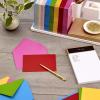 Hallmark Blank Cards and Envelopes Assortment, Solid Colors (200 Note Cards in Blue, Green, Yellow, Red, Pink)