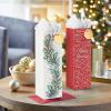 Hallmark Bottle Gift Bags, 4-Pack with Gold Heart Gift Tags (Peach, Pink, Purple Watercolor) for Anniversary, Bridal Showers, Any Day(Christmas)