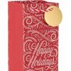 Hallmark Bottle Gift Bags, 4-Pack with Gold Heart Gift Tags (Peach, Pink, Purple Watercolor) for Anniversary, Bridal Showers, Any Day(Christmas)