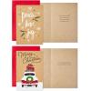 Hallmark Boxed Christmas Cards Assortment, Rustic Kraft (6 Designs, 36 Cards with Envelopes)(Holiday Rustic Kraft Card Assortment)