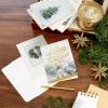 Hallmark Boxed Christmas Cards Assortment, White and Gold (40 Cards and Envelopes)(Greeting Card+ Cards  4 Designs)