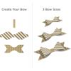 Hallmark Brown Wrapping Paper with DIY Bow Templates on Reverse (3-Pack: 75 sq. ft. ttl – Black, White, Brown) for Birthdays, Weddings, Baby Showers, Christmas, Hanukkah, Arts and Crafts