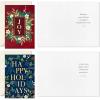 Hallmark Bulk Boxed Christmas Card Assortment, Elegant Jewel-Tone Floral Assortment (72 Cards and Envelopes)(Jewel-Tone Florals Holiday Card Assortment)