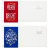 Hallmark Bulk Boxed Christmas Card Assortment, Elegant Jewel-Tone Floral Assortment (72 Cards and Envelopes)(Lettering Holiday Card Assortment)