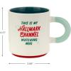 Hallmark Channel Christmas Coffee Mug (“This is My Hallmark Channel Watching Mug”) 17 oz., Red Truck, Mint Green Handle, Christmas Gifts(Coffee Mug)