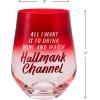 Hallmark Channel Christmas Coffee Mug (“This is My Hallmark Channel Watching Mug”) 17 oz., Red Truck, Mint Green Handle, Christmas Gifts(Wine Glasses)