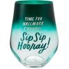 Hallmark Channel Christmas Coffee Mug (“This is My Hallmark Channel Watching Mug”) 17 oz., Red Truck, Mint Green Handle, Christmas Gifts(Wine Glasses)