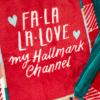Hallmark Channel Popcorn Bowl (Merry Movie Watching) Red and Green Holly, Housewarming Present(Hallmark Channel Fa La La)