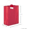 Hallmark Christmas Assorted Gift Bag Bundle with Mix-n-Match Gift Tags, Traditional (Pack of 7 : 3 Large 13″, 4 Medium Gift Bags 9″; 7 Gift Tags)(Chevron  Stripes  Dots)