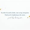 Hallmark Christmas Card (More Joy, Kindness, Thank-Yous)(Kinder and More Caring Place)