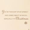 Hallmark Christmas Card (Thinking of You Snowflakes)(Cared About So Much  Snowflakes)