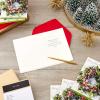Hallmark Christmas Cards Boxed with Envelopes, Happy Holidays (40 Blue Holiday Cards)(Photographic Wreath Cards)