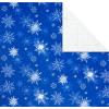 Hallmark Christmas Flat Wrapping Paper Sheets with Gift Tag Seals – Snowflakes, Deer, Tartan Plaid Gift Wrap Paper (12 Sheets, 16 Gift Tag Stickers) for Holiday Parties, Hanukkah, Winter Weddings(Blue Plaid  Snowflakes  Trees)