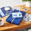 Hallmark Christmas Flat Wrapping Paper Sheets with Gift Tag Seals – Snowflakes, Deer, Tartan Plaid Gift Wrap Paper (12 Sheets, 16 Gift Tag Stickers) for Holiday Parties, Hanukkah, Winter Weddings(Navy Snowflakes  Plaid  Woodland Scene)