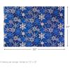 Hallmark Christmas Flat Wrapping Paper Sheets with Gift Tag Seals – Snowflakes, Deer, Tartan Plaid Gift Wrap Paper (12 Sheets, 16 Gift Tag Stickers) for Holiday Parties, Hanukkah, Winter Weddings(Navy Snowflakes  Plaid  Woodland Scene)