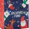 Hallmark Christmas Gift Bag Assortment for Kids (8 Bags: 3 Small 6″, 3 Medium 9″, 2 Large 13″) Red, Blue, Green Plaid, Elf, Santa, Snowman, Oh What Fun!(Fa la la  Oh What Fun  Christmas Plaid)
