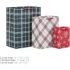 Hallmark Christmas Gift Bag Assortment with Tissue Paper (Pack of 3 Gift Bags: 1 Large 13″, 2 Extra Large 15″) Gold, Plaid, Santa(Plaid  Snowflakes  Snowman  Santa  Red Truck)