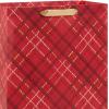 Hallmark Christmas Gift Bag Assortment with Tissue Paper (Pack of 3 Gift Bags: 1 Large 13″, 2 Extra Large 15″) Gold, Plaid, Santa(Red Plaid  Retro Santa  Poinsettia)