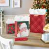 Hallmark Christmas Gift Bag Assortment with Tissue Paper (Pack of 3 Gift Bags: 1 Large 13″, 2 Extra Large 15″) Gold, Plaid, Santa(Red Plaid  Retro Santa  Poinsettia)
