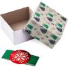 Hallmark Christmas Gift Boxes 3-Pack Assorted Sizes (Red & Green Stripes, Plaid, Polka Dots) for Hostess Gifts, Holiday Parties, Wrapped Treats(Holly  Christmas Trees  Snowflakes)