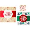 Hallmark Christmas Gift Boxes 3-Pack Assorted Sizes (Red & Green Stripes, Plaid, Polka Dots) for Hostess Gifts, Holiday Parties, Wrapped Treats(Holly  Christmas Trees  Snowflakes)