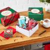 Hallmark Christmas Gift Boxes 3-Pack Assorted Sizes (Red & Green Stripes, Plaid, Polka Dots) for Hostess Gifts, Holiday Parties, Wrapped Treats(Stripes  Dots  Plaid)