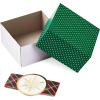 Hallmark Christmas Gift Boxes 3-Pack Assorted Sizes (Red & Green Stripes, Plaid, Polka Dots) for Hostess Gifts, Holiday Parties, Wrapped Treats(Stripes  Dots  Plaid)