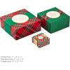 Hallmark Christmas Gift Boxes 3-Pack Assorted Sizes (Red & Green Stripes, Plaid, Polka Dots) for Hostess Gifts, Holiday Parties, Wrapped Treats(Stripes  Dots  Plaid)
