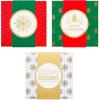Hallmark Christmas Gift Boxes 3-Pack Assorted Sizes (Red & Green Stripes, Plaid, Polka Dots) for Hostess Gifts, Holiday Parties, Wrapped Treats(White  Green  Red)