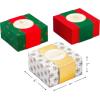 Hallmark Christmas Gift Boxes 3-Pack Assorted Sizes (Red & Green Stripes, Plaid, Polka Dots) for Hostess Gifts, Holiday Parties, Wrapped Treats(White  Green  Red)