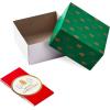 Hallmark Christmas Gift Boxes 3-Pack Assorted Sizes (Red & Green Stripes, Plaid, Polka Dots) for Hostess Gifts, Holiday Parties, Wrapped Treats(White  Green  Red)