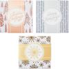Hallmark Christmas Gift Boxes 3-Pack Assorted Sizes (Red & Green Stripes, Plaid, Polka Dots) for Hostess Gifts, Holiday Parties, Wrapped Treats(White Silver  Gold  Rose Gold)