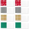 Hallmark Christmas Gift Tags with Ribbon, Sticker Seals, and Mini Notecards (Elegant Plaid, Snowflakes, Cardinals) for Gift Bags and Wrapped Presents