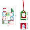 Hallmark Christmas Gift Tags with Ribbon, Sticker Seals, and Mini Notecards (Santa, Snowman, Stripes, Red, Green, Blue) for Gift Bags and Wrapped Presents