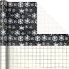 Hallmark Christmas Wrapping Paper Jumbo Rolls with Cut Lines on Reverse (2 Rolls, 4 Designs: 160 Sq. Ft. Ttl) Black and Gold Trees, Snowflakes, Plaid for Holidays, Hanukkah, Weddings, Graduations